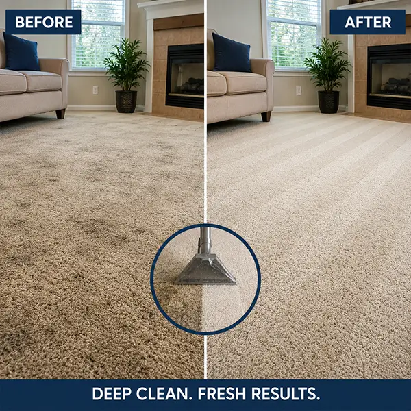Carpet Cleaning before and after