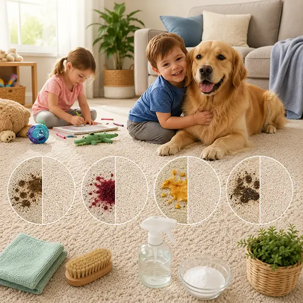 Safe Stain Removal for Homes with Kids and Pets