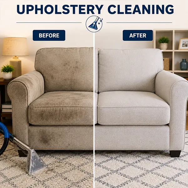 Upholstery Cleaning before and after